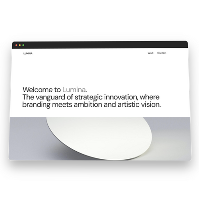 Screenshot of a Carrd Template - Lumina - Cool Templates For Carrd